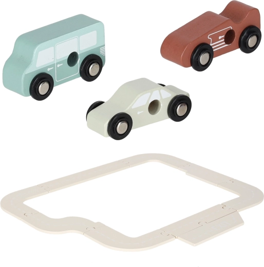 Bogaty zestaw pojazdów i akcesoriów