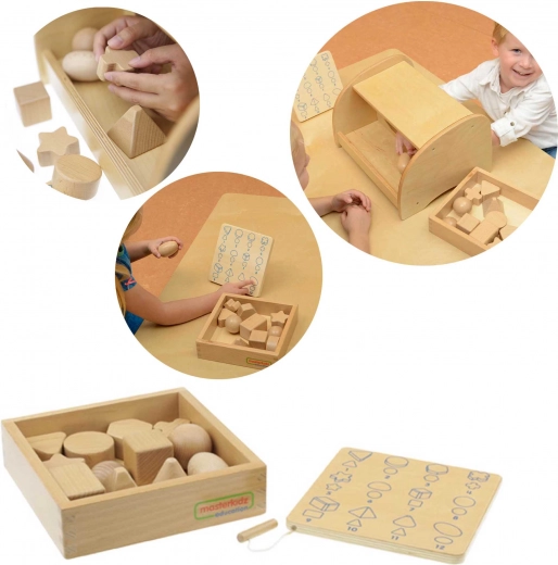 Zgaduj dotykiem – Odkryj kształty, 12 elementów, Masterkidz