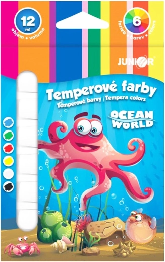 Farby temperowe ocean world zestaw 6×12 ml