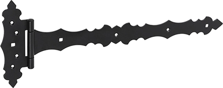 Ozdobny zawias drzwiowy 400 × 30 × 170 × 2,5 mm, czarny