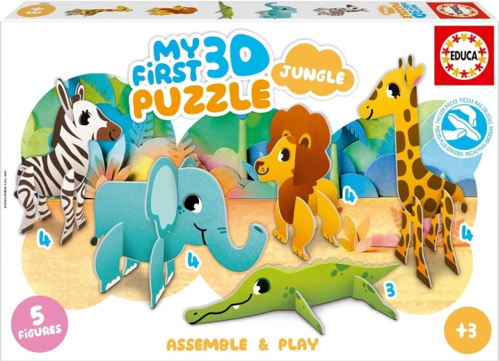 Educa Moje pierwsze puzzle 3D Dżungla 5 w 1