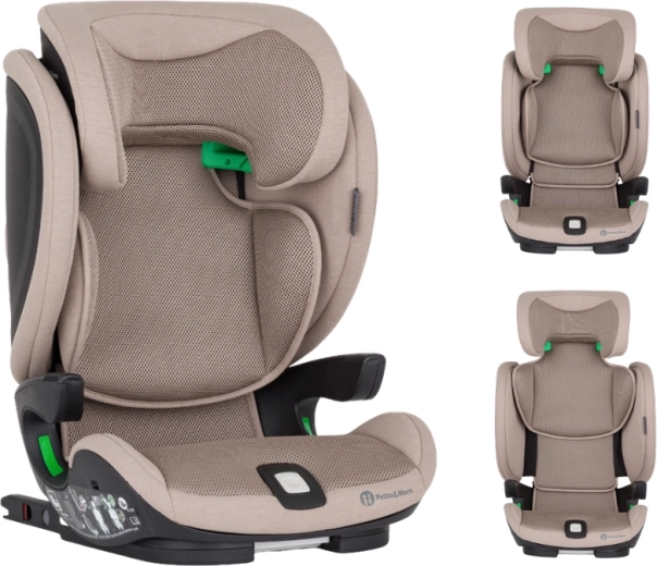 Fotelik samochodowy Petite&Mars Elite Fix Pro i-Size tan brown air 100–150 cm (15–36 kg)