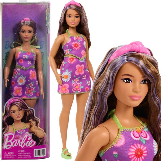 Lalka Barbie Fashionistas w kwiecistej sukience