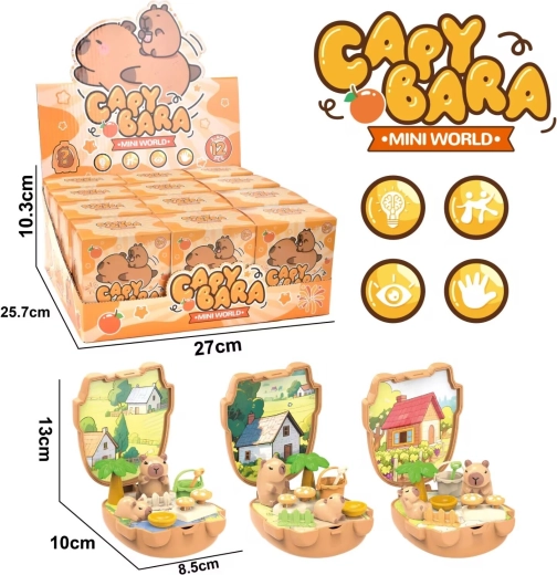 Figurka kapibary w pudełku – zestaw 10 cm