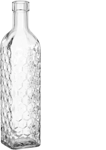 Karbowana butelka 500 ml z metalową zakrętką 28 mm