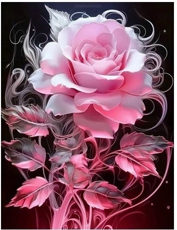 Mozaika diamentowa Różowe kwiaty