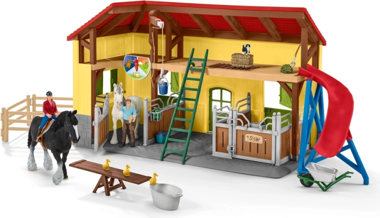 Schleich Farm World stajnia dla koni z akcesoriami
