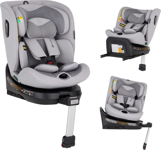 Obrotowy fotelik samochodowy Petite&Mars Twistguard Pro i-Size gentle grey air 40–150 cm (0–36 kg)