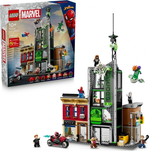 LEGO Marvel Spider-Man i Oscorp – miejska scena z minifigurkami
