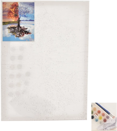 Malowanie według numerów – drzewo 30 × 40 cm