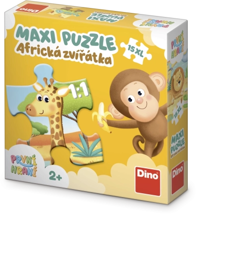 Dino maxi baby puzzle Pierwsza zabawa Afrykańskie zwierzątka 15 elementów