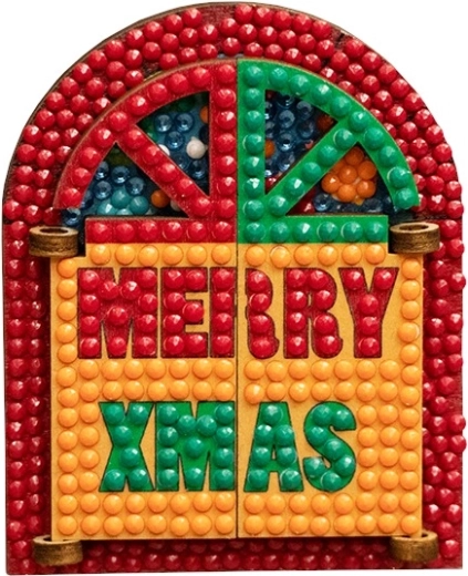 2Kids Toys malowanie diamentowe magnetka okno merry christmas - 1 szt.