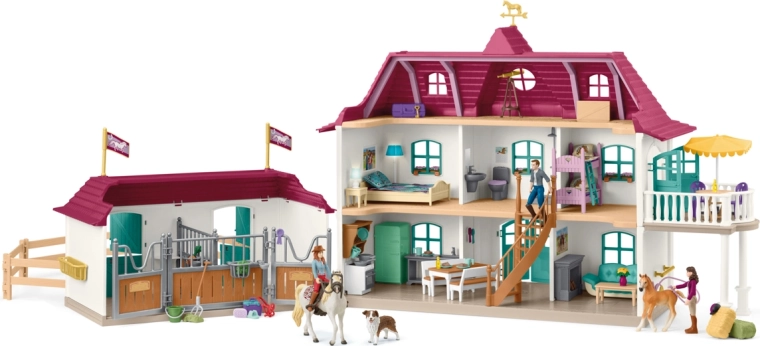 Schleich Horse Club wiejski dom i stajnia nad jeziorem