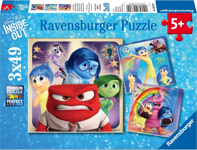 Puzzle Ravensburger W głowie się nie mieści 2: Emocje 3×49 elementów