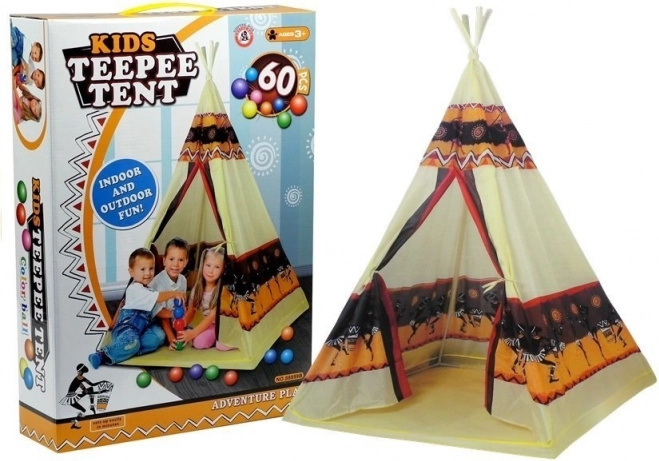 Dziecięce indiańskie tipi z piłeczkami 155 cm