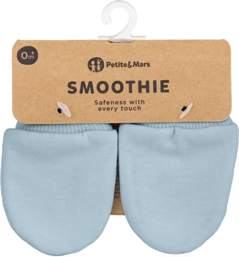 Rękawiczki niemowlęce Petite&Mars Smoothie Sky Blue
