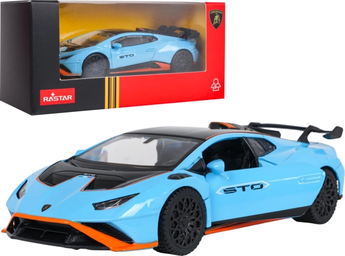 Metalowy model Lamborghini Huracán STO RASTAR w skali 1:43 – Niebieski