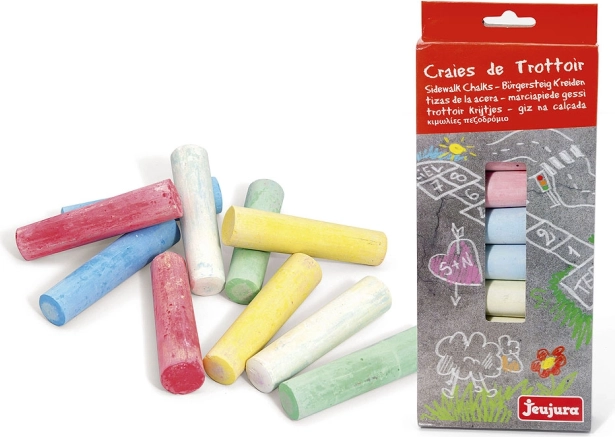 Duże kolorowe kredy 10 szt. JEUJURA
