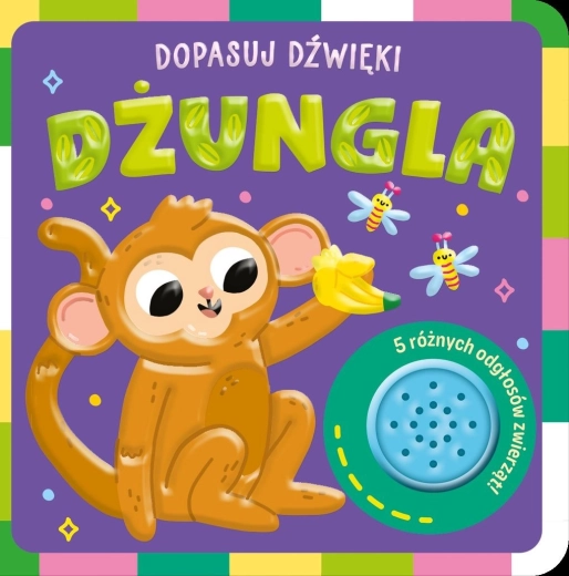 Dopasuj dźwięki: Dżungla – książeczka dźwiękowa z przyciskiem