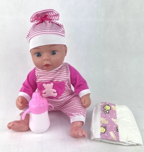 Interaktywna lalka 34 cm, pije i siusia