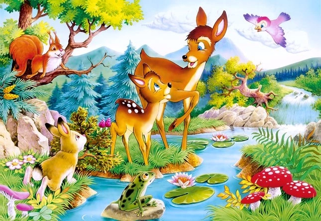 Puzzle 120 elementów Little Deer