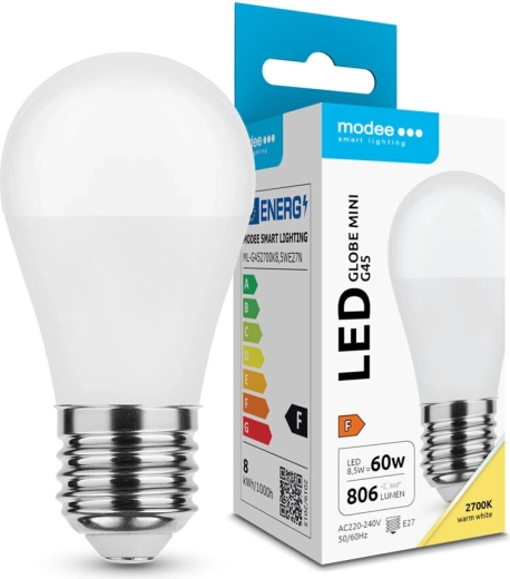 LED żarówka Modee Globe Mini G45 8,5 W E27 806 lm ciepła biała