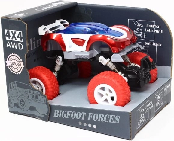 Metalowy samochodzik 4x4 z zawieszeniem