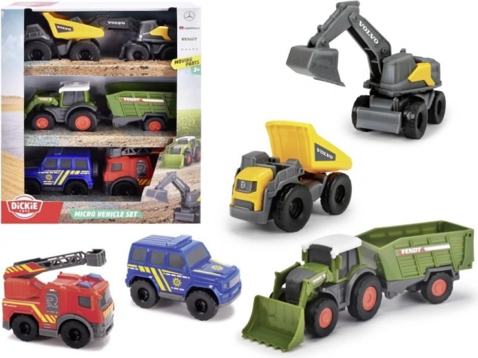 Dickie Toys City Micro zestaw pojazdów 6 szt.