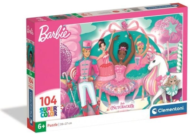 Puzzle dziecięce Clementoni SuperColor Barbie i Dziadek do orzechów, 104 elementy