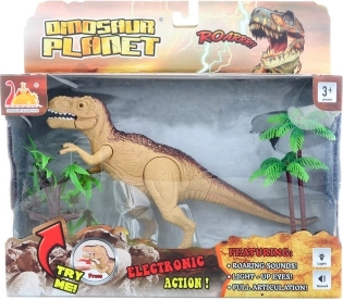 Interaktywny dinozaur T‑Rex z dźwiękami i światłem