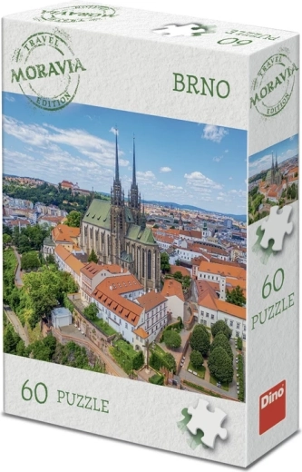Puzzle Dino – edycja turystyczna Morawy: Brno (60 elementów)