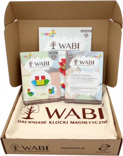 Drewniane magnetyczne klocki WABI 40 szt.