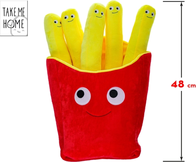 Pluszowa zabawka frytki z buzią 48 cm