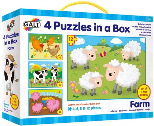 Puzzle zwierzęta domowe 4 w 1 dla dzieci 3+