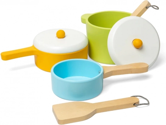 Dziecięcy zestaw naczyń kuchennych Bigjigs Toys