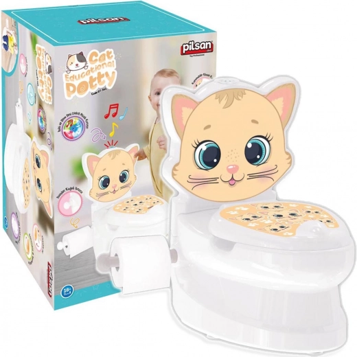 Interaktywny nocnik kotek z pokrywką PILSAN