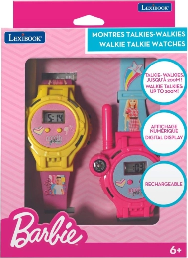 Dziecięce zegarki z krótkofalówką BARBIE 200 m – zestaw do ładowania 2 szt.