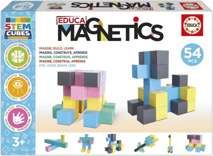 EDUCA magnetyczny zestaw konstrukcyjny Magnetics STEM – 54 klocki
