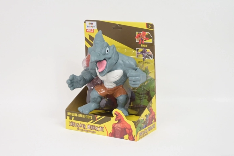 Behemoth miękki pluszowy dinozaur szary