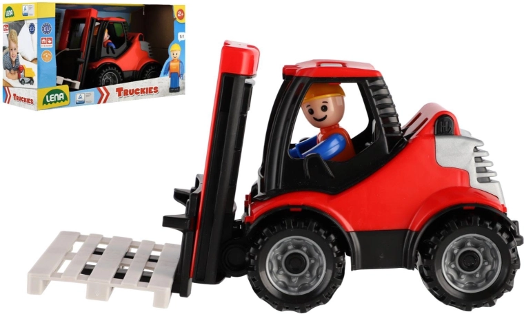 LENA Truckies baby wózek widłowy z paletą i figurką