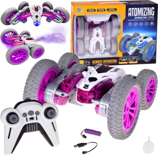 RC kaskaderskie auto z parą i efektami LED