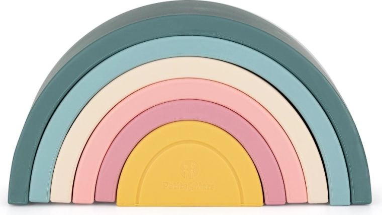 Silikonowa składana tęcza PETITE&MARS Misty Green 12m+