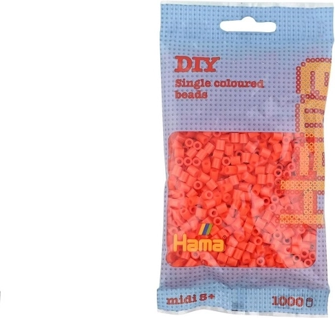 Hama midi koraliki do zaprasowywania pomarańczowe 1000 szt.