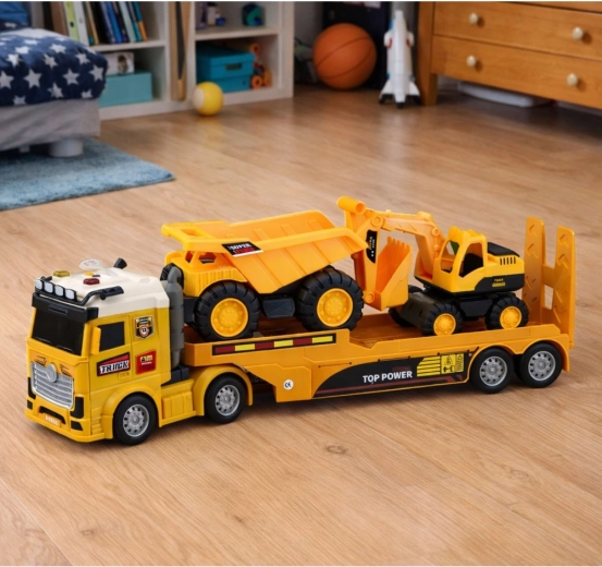 Transport maszyn na naczepie jak w rzeczywistości