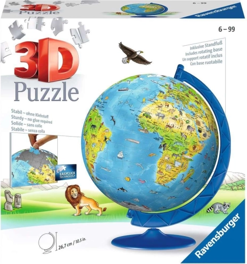 Ravensburger 3D puzzle dziecięcy globus 180 elementów
