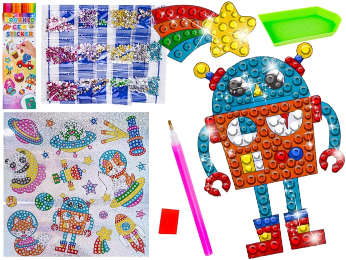 Mozaika diamentowa – naklejki kosmos, zestaw 20 szt.