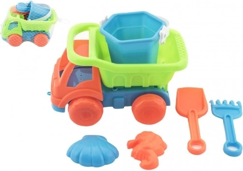 Samochód na piasek z akcesoriami 16 cm plastikowa siatka