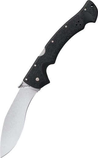 Cold Steel Rajah II nóż składany, głownia stonewash, czarna rękojeść Griv-Ex