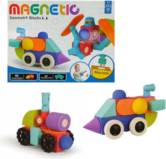 Magnetyczne piankowe klocki konstrukcyjne Tong LE (35 elementów)