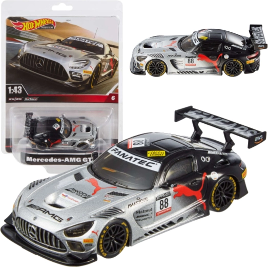 Hot Wheels Premium Mercedes-AMG GT3 samochód wyścigowy 1:43